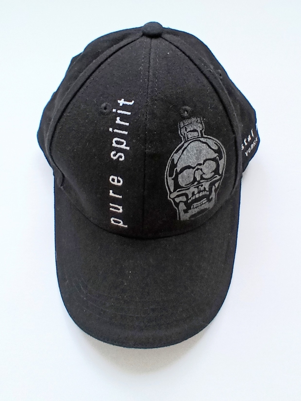 Crystal Head Vodka Pure Spirit Skull Adult Baseball Hat Dan Aykroyd Black